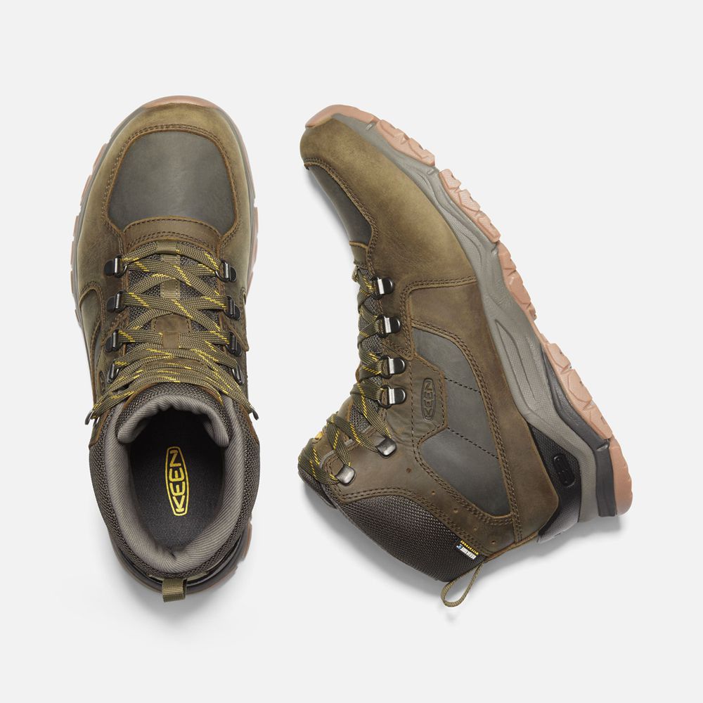 Bottes de Randonnée Keen Homme Vert Olive | Innate Cuir Waterproof | TFVGP-5908